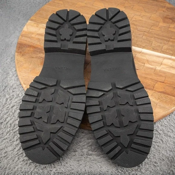 Patina Women's Black Loafer, Chunky, Heel, Suede/Leather. Size 8.5 - Picture 8 of 8